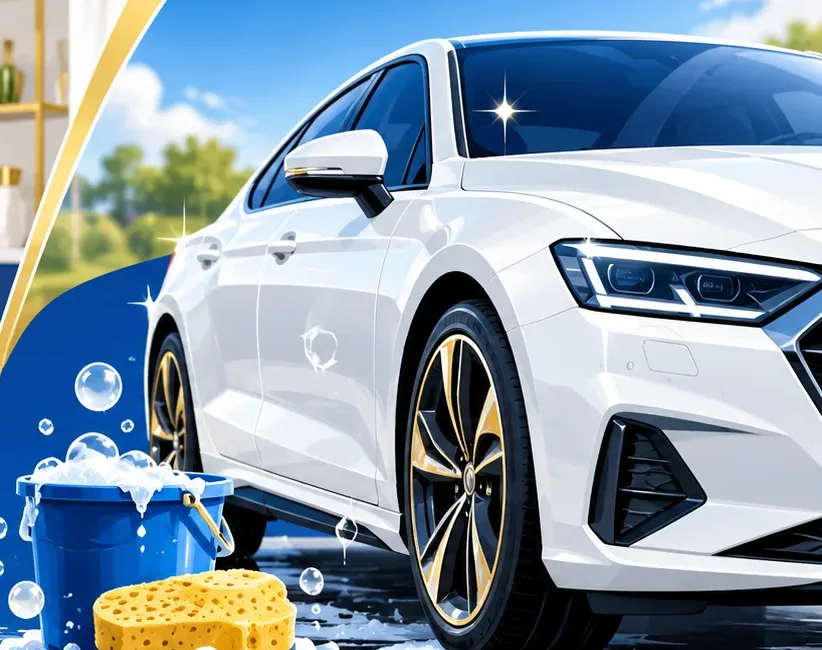 A freshly cleaned car
